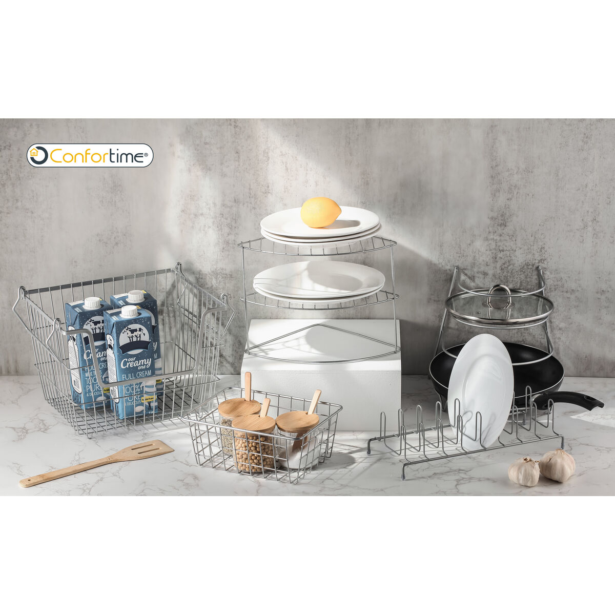 Organizador para Armario de Cocina Confortime 37 x 21 x 13,5 cm (12 Unidades) 5 S2235827_4