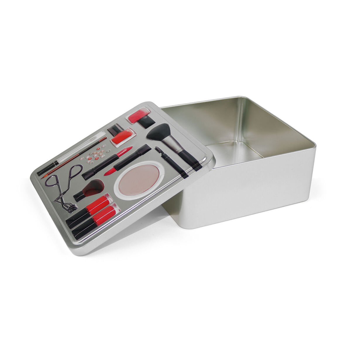Caja Multiusos Confortime Make-Up Metal 19,7 x 19,7 x 8 cm (12 Unidades) 3 S2238070_2