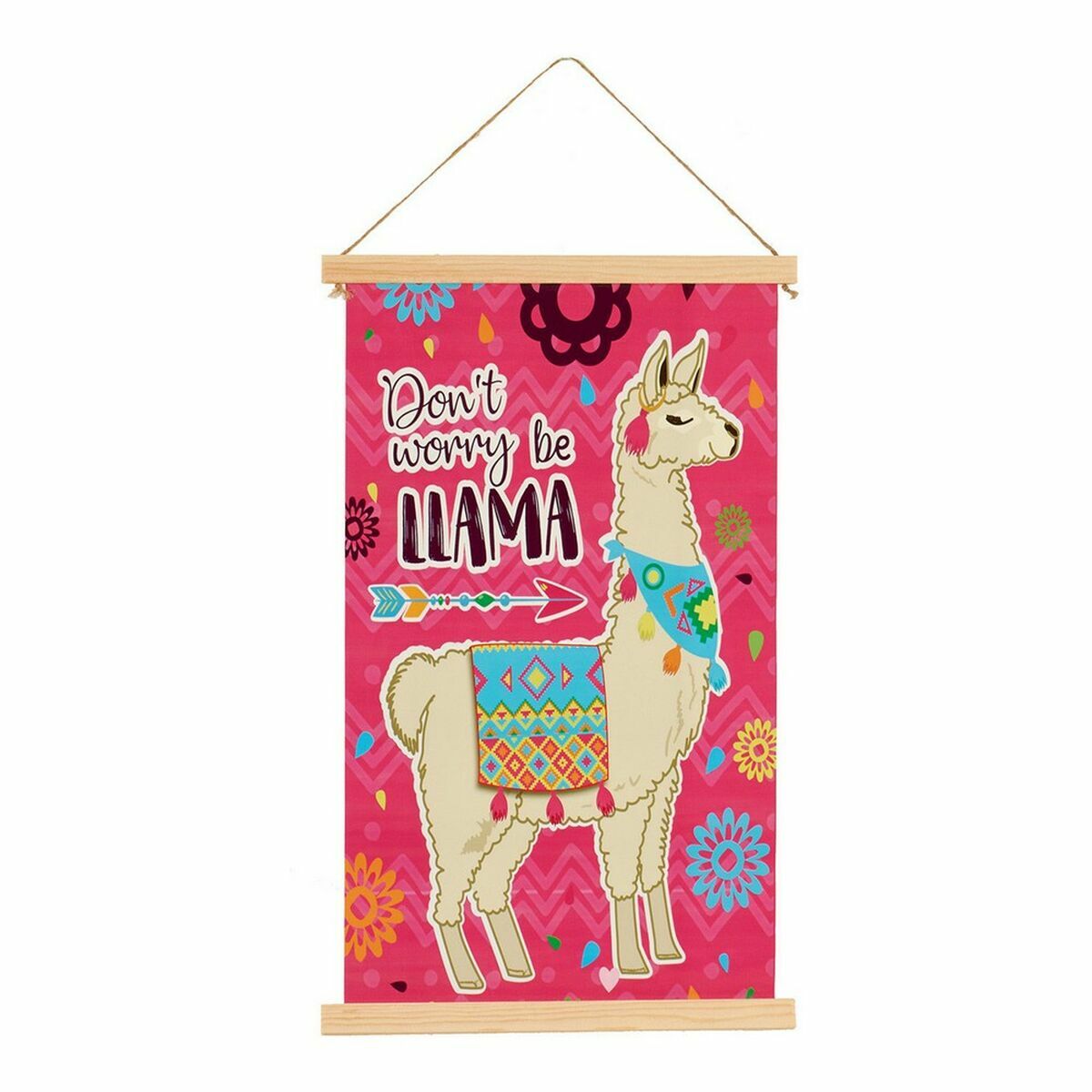 Lienzo Gift Decor 1 x 54 x 33 cm Llama (24 Unidades) 4 S3614210_3