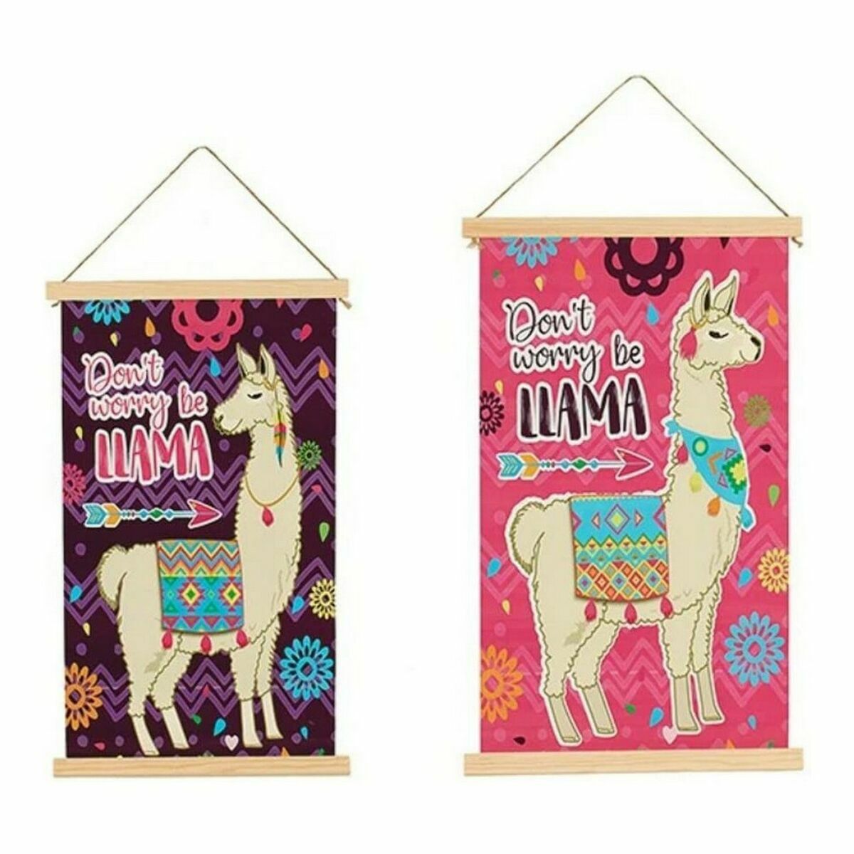Lienzo Gift Decor 1 x 54 x 33 cm Llama (24 Unidades) 2 S3614210_1