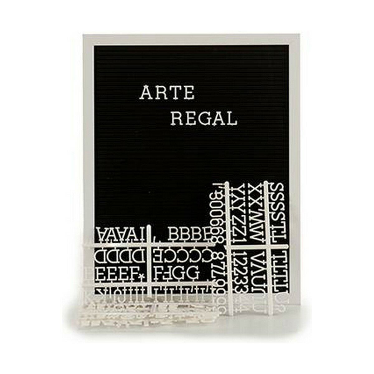 Cuadro Gift Decor Blanco Negro 2,5 x 50,5 x 40,5 cm Panel 144 Letras (12 Unidades) 3 S3616171_2