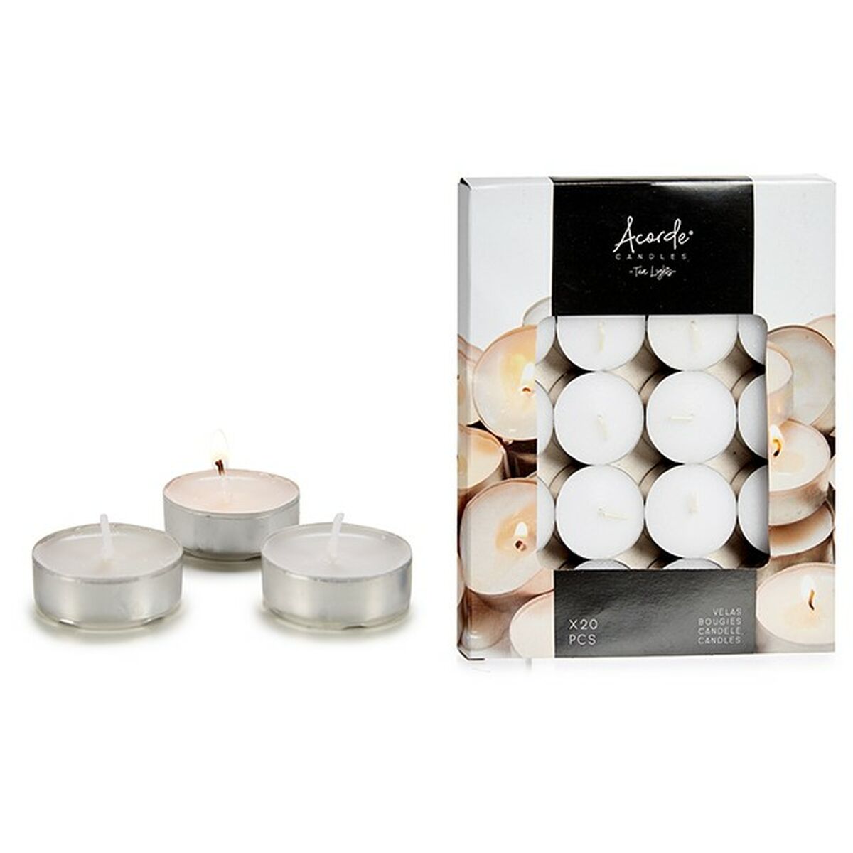 Set de Velas Acorde Blanco (12 Unidades) 3 S3623635_2