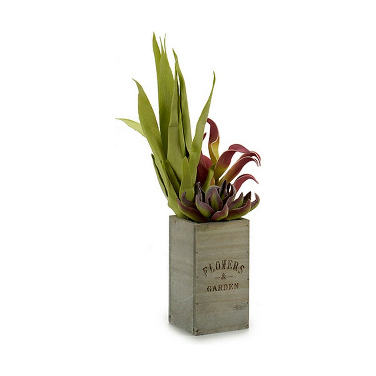 Planta Decorativa Ibergarden Flowers Garden 10 x 50 x 10 cm Marrón Verde (4 Unidades) 3 S3623638_2