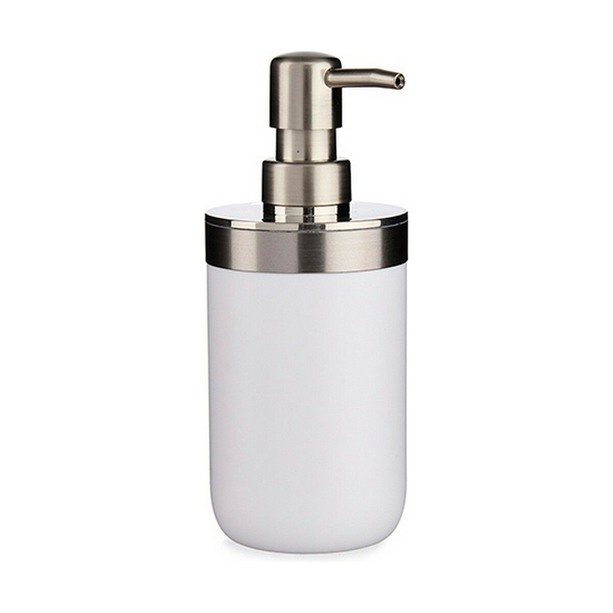 Dispensador de Jabón Berilo Blanco Plateado Plástico 350 ml 8 x 17 x 9 cm 9 x 17 x 8 cm (6 Unidades) 2 S3623737_1