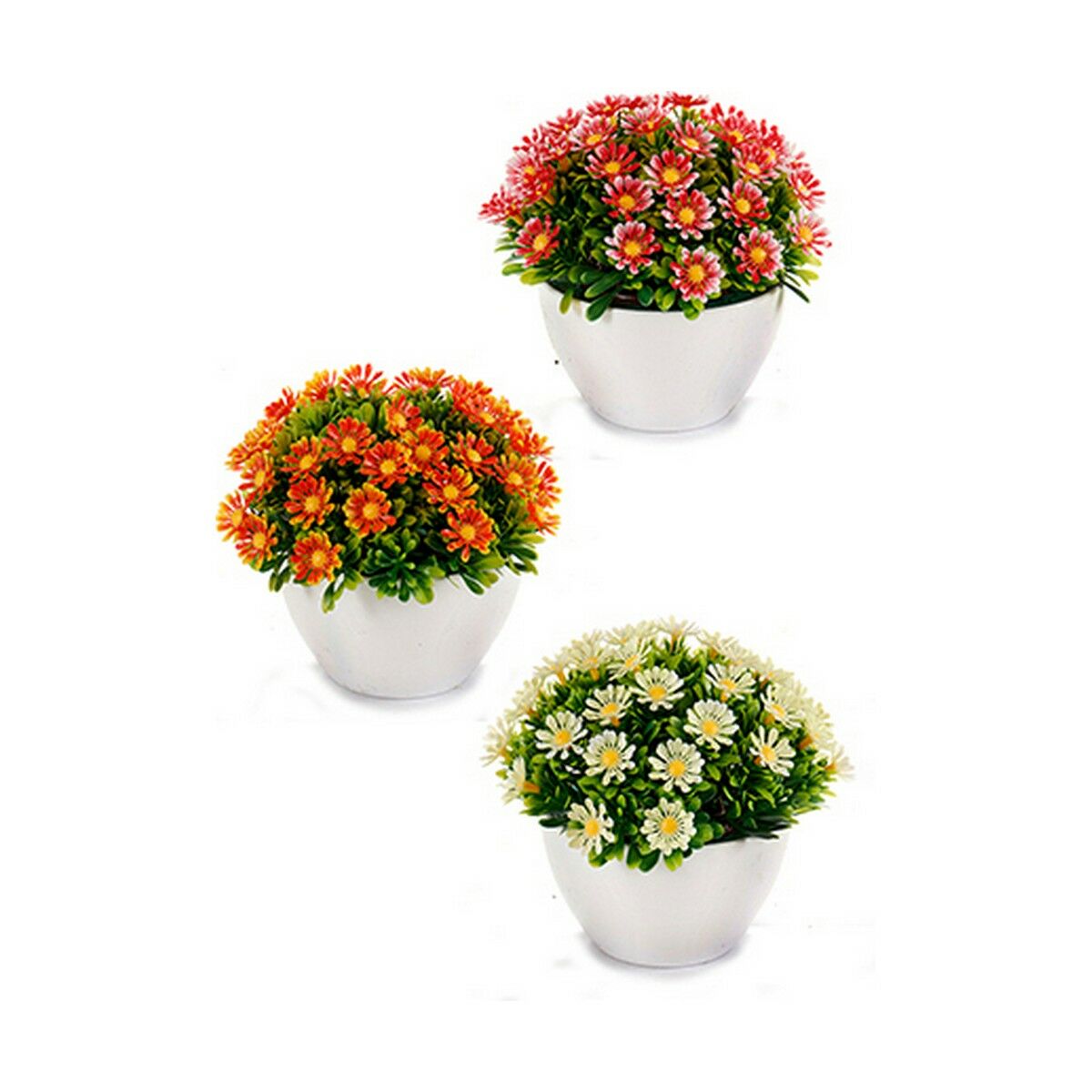 Planta Decorativa Ibergarden Plástico Margarita 14 x 13 x 14 cm (12 Unidades) 2 S3623826_1