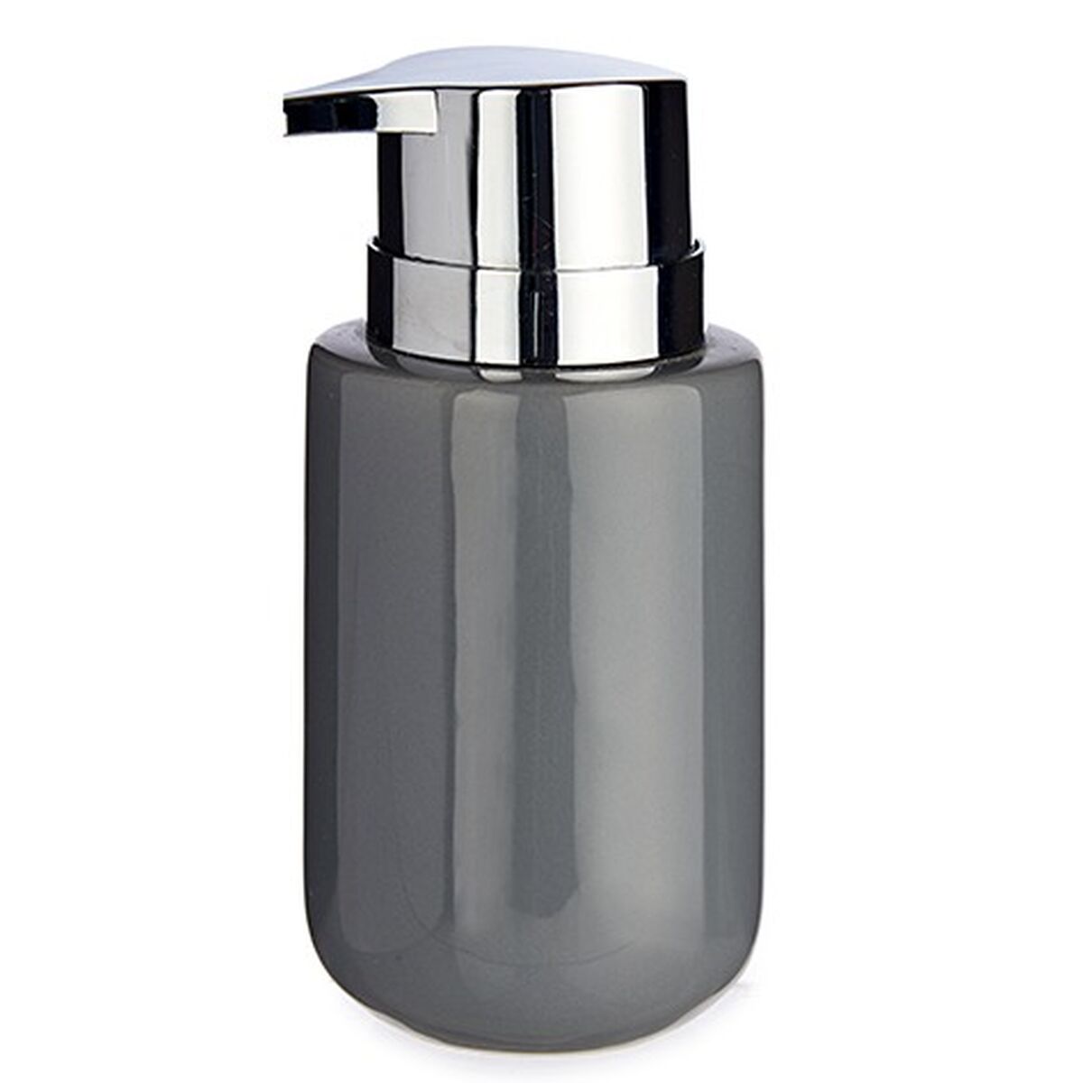 Dispensador de Jabón Berilo Gris Plateado Metal Cerámica 350 ml 7 x 14,5 x 8,5 cm (6 Unidades) 2 S3624392_1