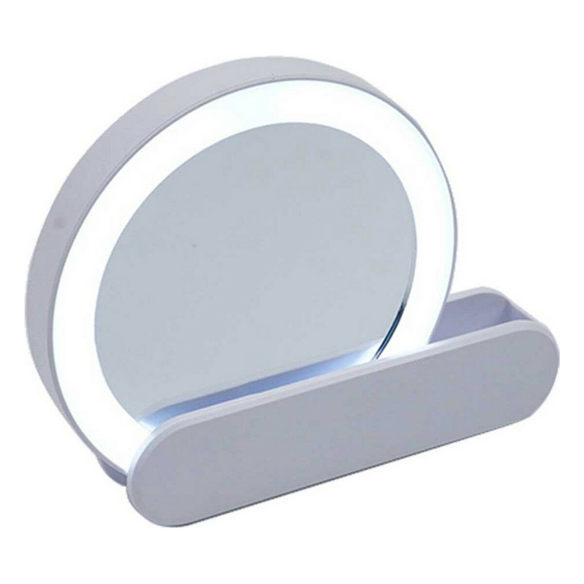 Espejo Berilo Blanco ABS 9 x 2 x 10 cm Luz LED (12 Unidades) 2 S3624987_1