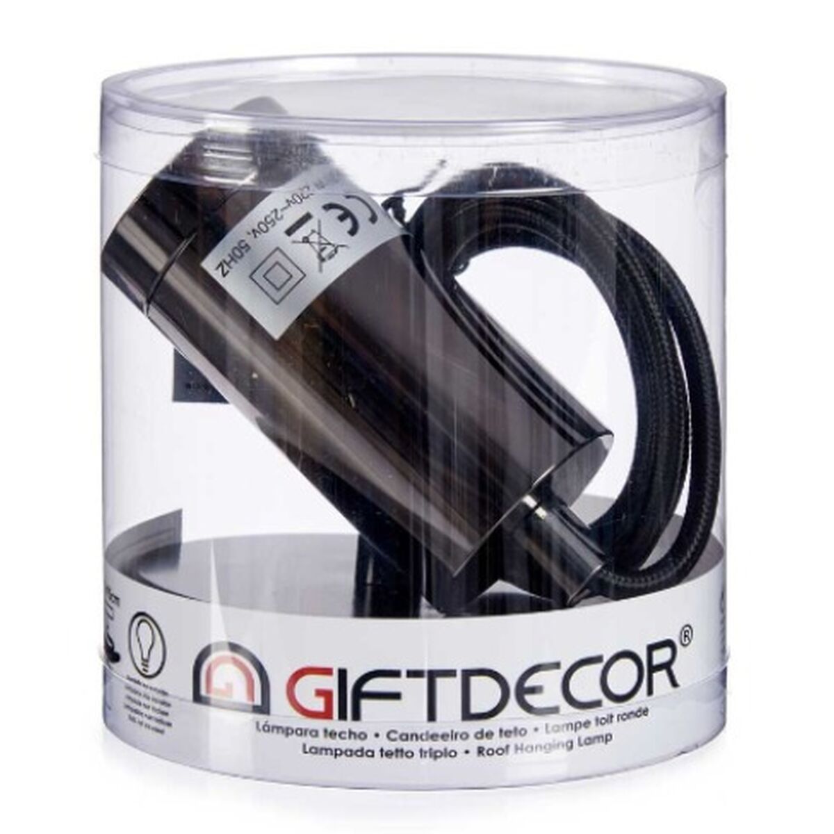 Lámpara de Techo Gift Decor Negro 60 W (6 Unidades) 4 S3625263_3