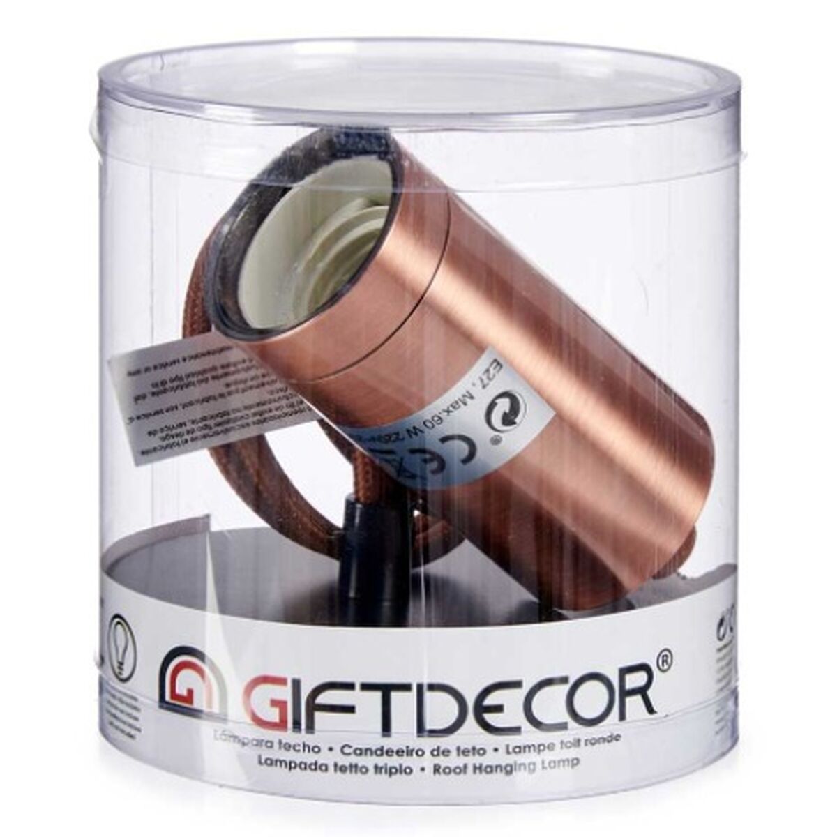 Lámpara de Techo Gift Decor Bronce 60 W (6 Unidades) 4 S3625264_3
