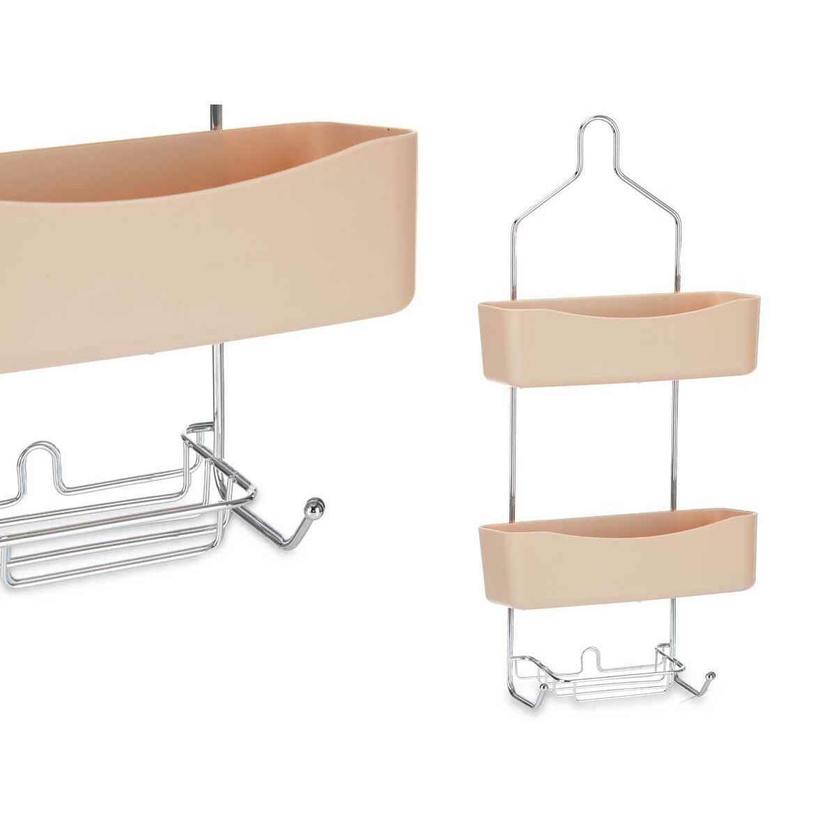 Estantería de Baño Berilo Beige Metal Plástico 28 x 60 x 14 cm (6 Unidades) 4 S3626990_3