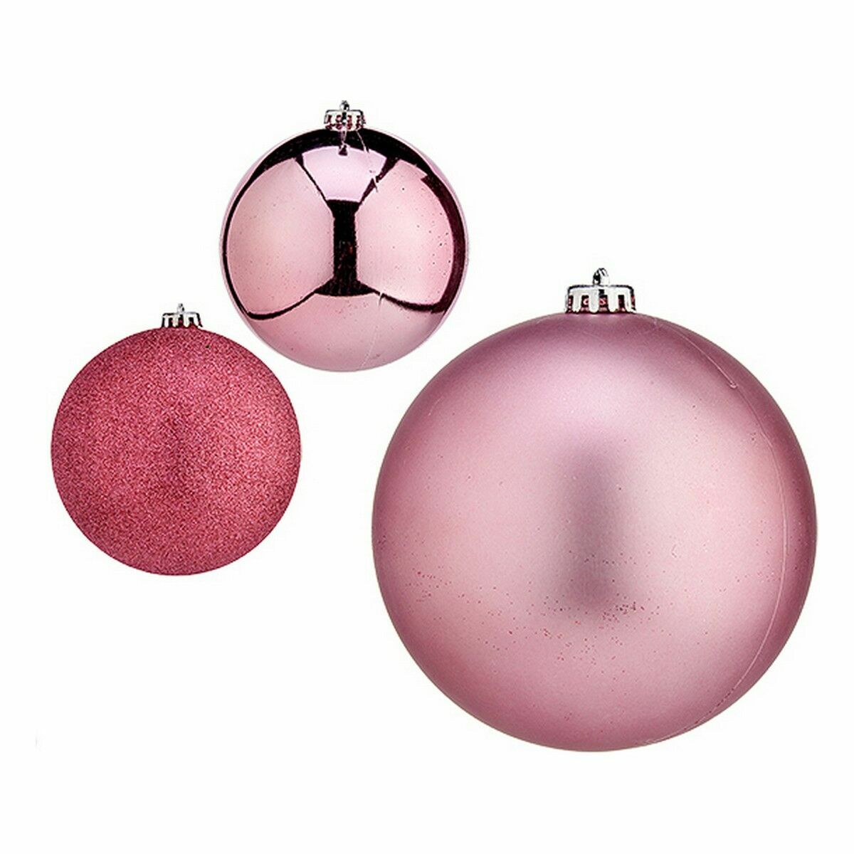 Set de Bolas de Navidad Krist+ Rosa (4 Unidades) 2 S3627613_1
