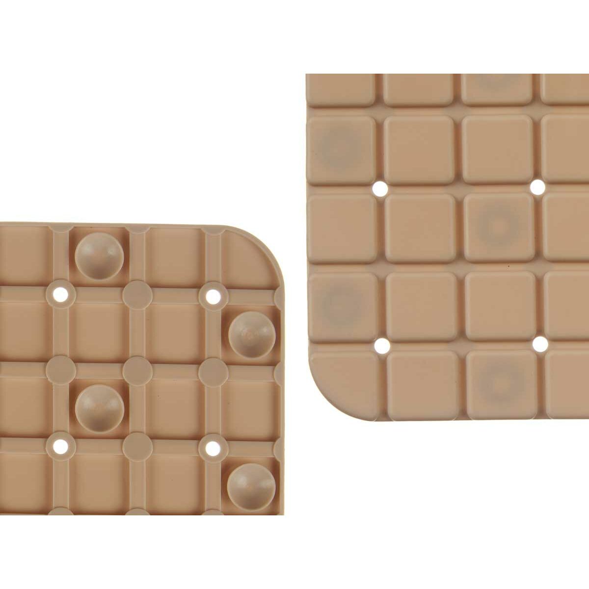 Alfombrilla Antideslizante para Ducha Berilo Beige PVC 50,3 x 50,3 x 0,7 cm Cuadros (6 Unidades) 3 S3628012_2