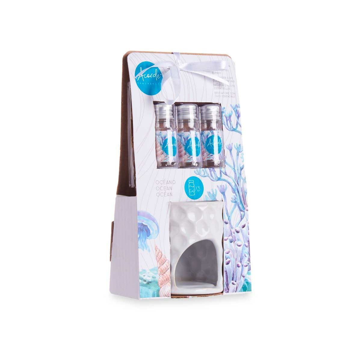 Quemador de esencias Acorde Océano 11 x 19,8 x 6,5 cm Aceite Esencial (12 Unidades) 3 S3628784_2