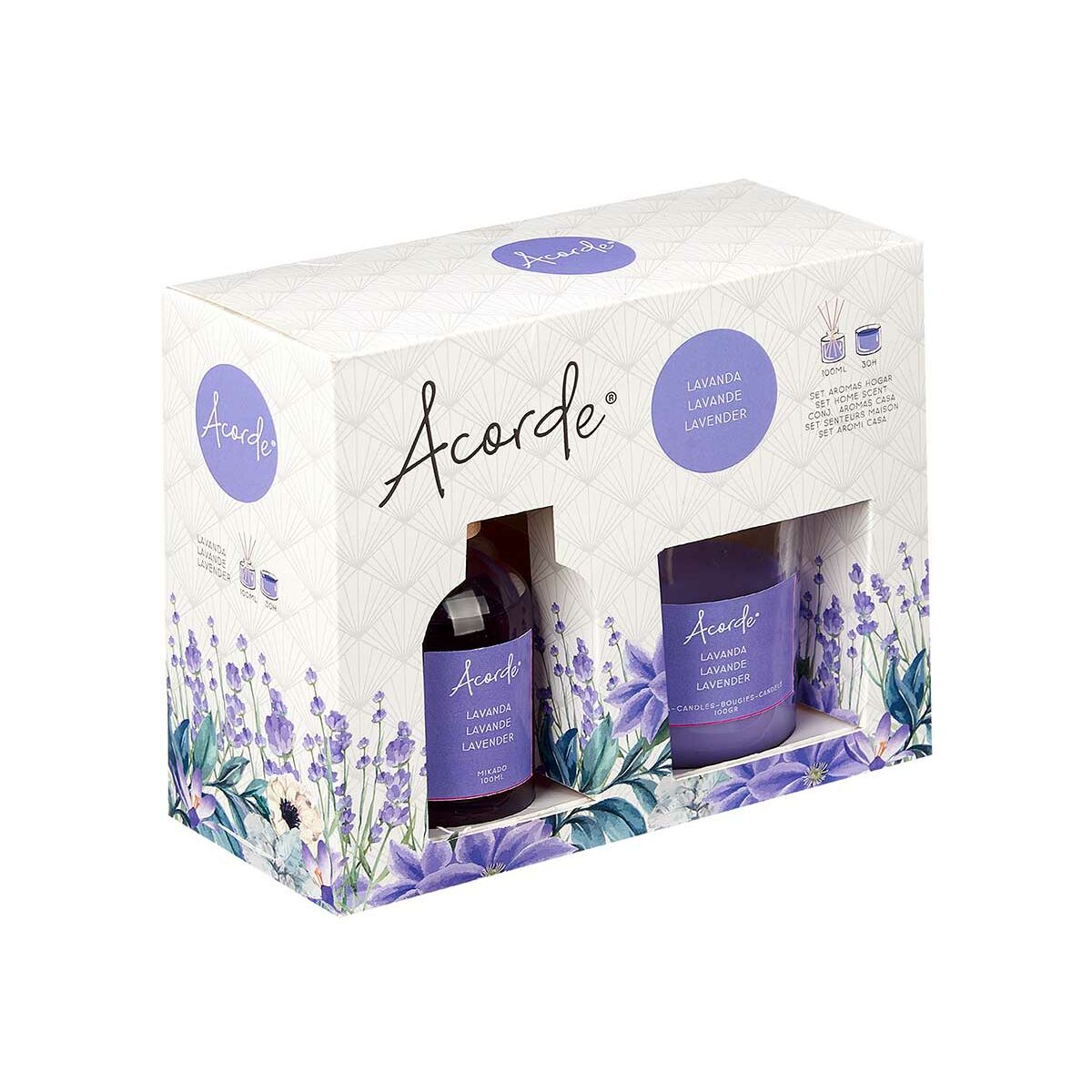 Set de Ambientadores Acorde Lavanda 100 ml (6 Unidades) 3 S3631104_2