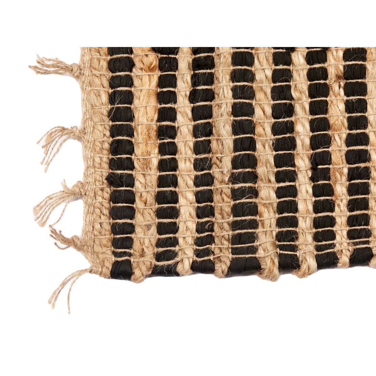 Alfombra Gift Decor Negro Natural Rayas 60 x 1 x 90 cm (12 Unidades) 4 S3631993_3