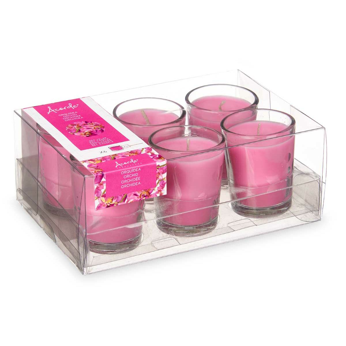 Set de Velas Perfumadas Acorde Orquídea Vaso (12 Unidades) 3 S3632139_2