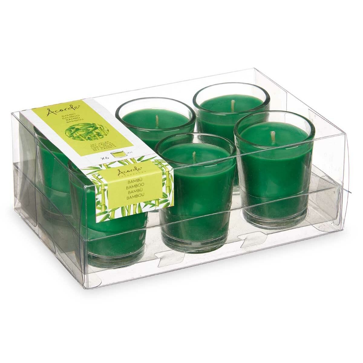 Set de Velas Perfumadas Acorde Bambú Vaso (12 Unidades) 3 S3632143_2