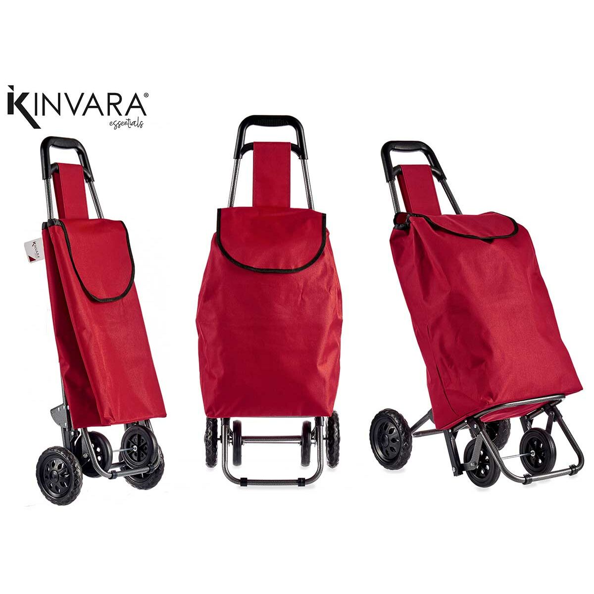 Carro de Compra Kinvara Negro Rojo 22 x 98 x 38 cm (6 Unidades) 3 S3633677_2