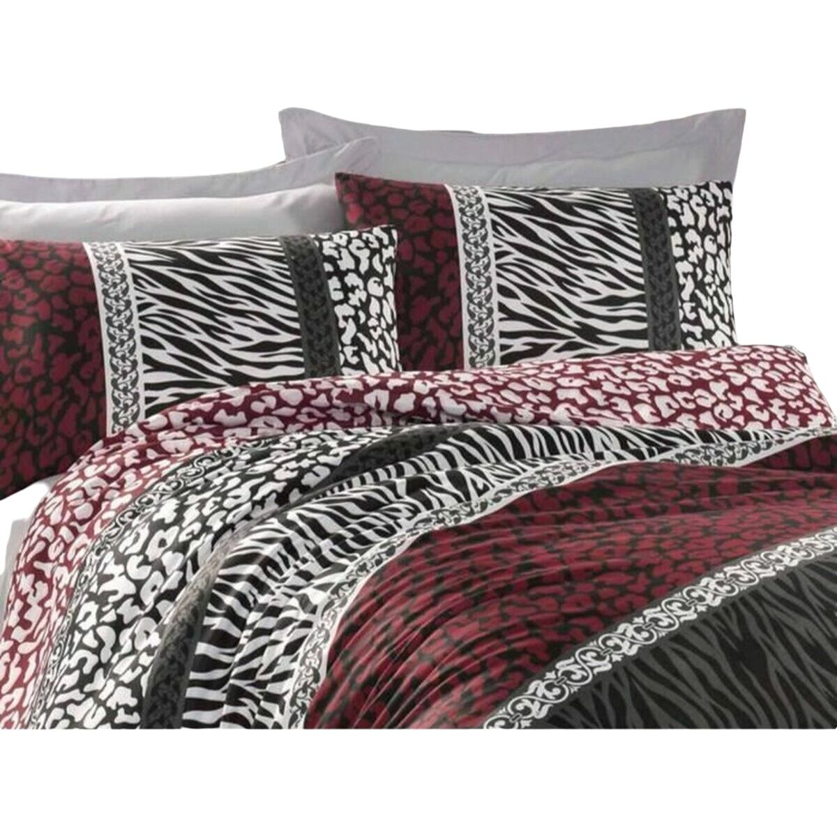 Juego de funda nórdica Rojo Cama de 200 3 Piezas 1 S71020715_0