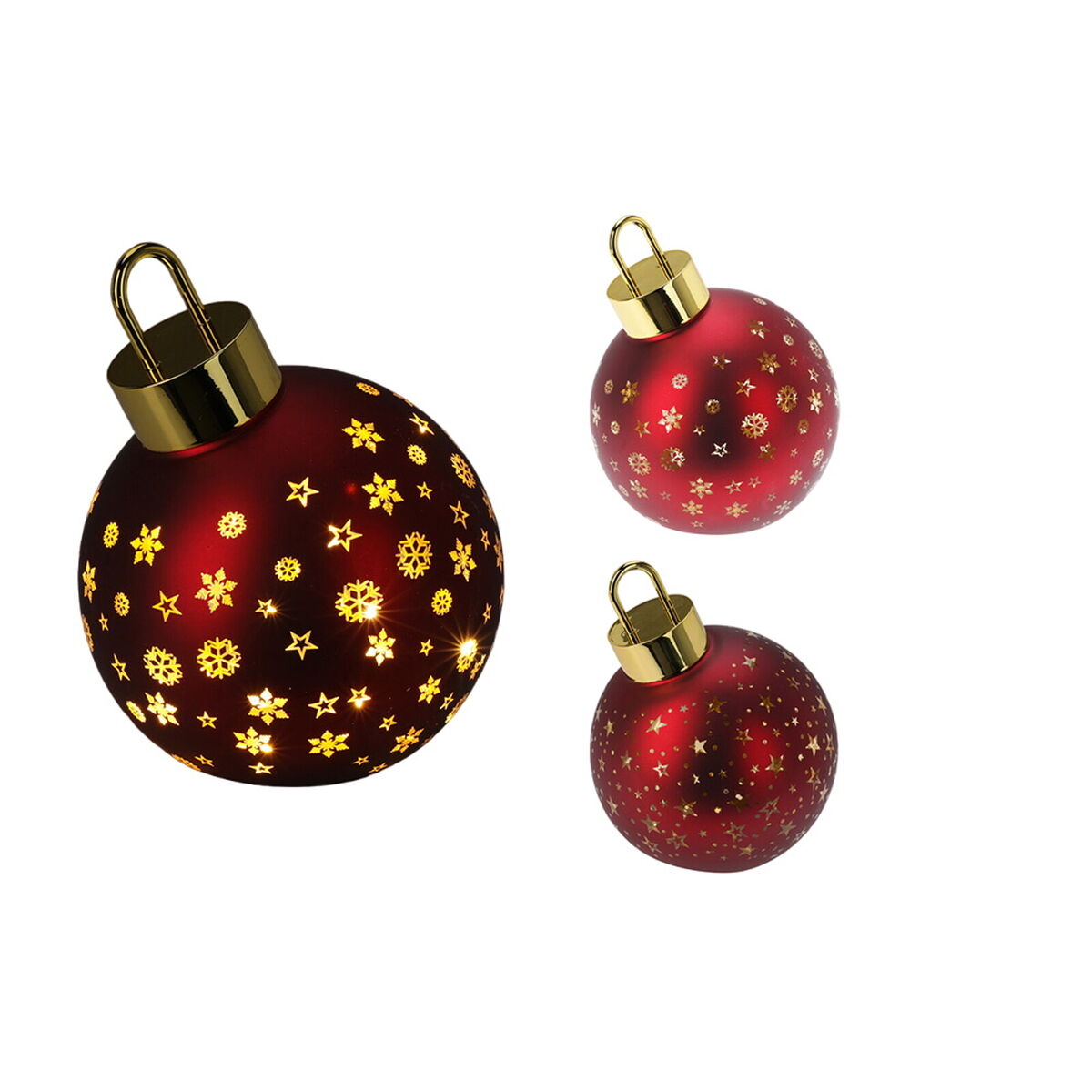Bola de Navidad Lifetime Rojo Ø 15 cm Luz LED 2 S7924439_1