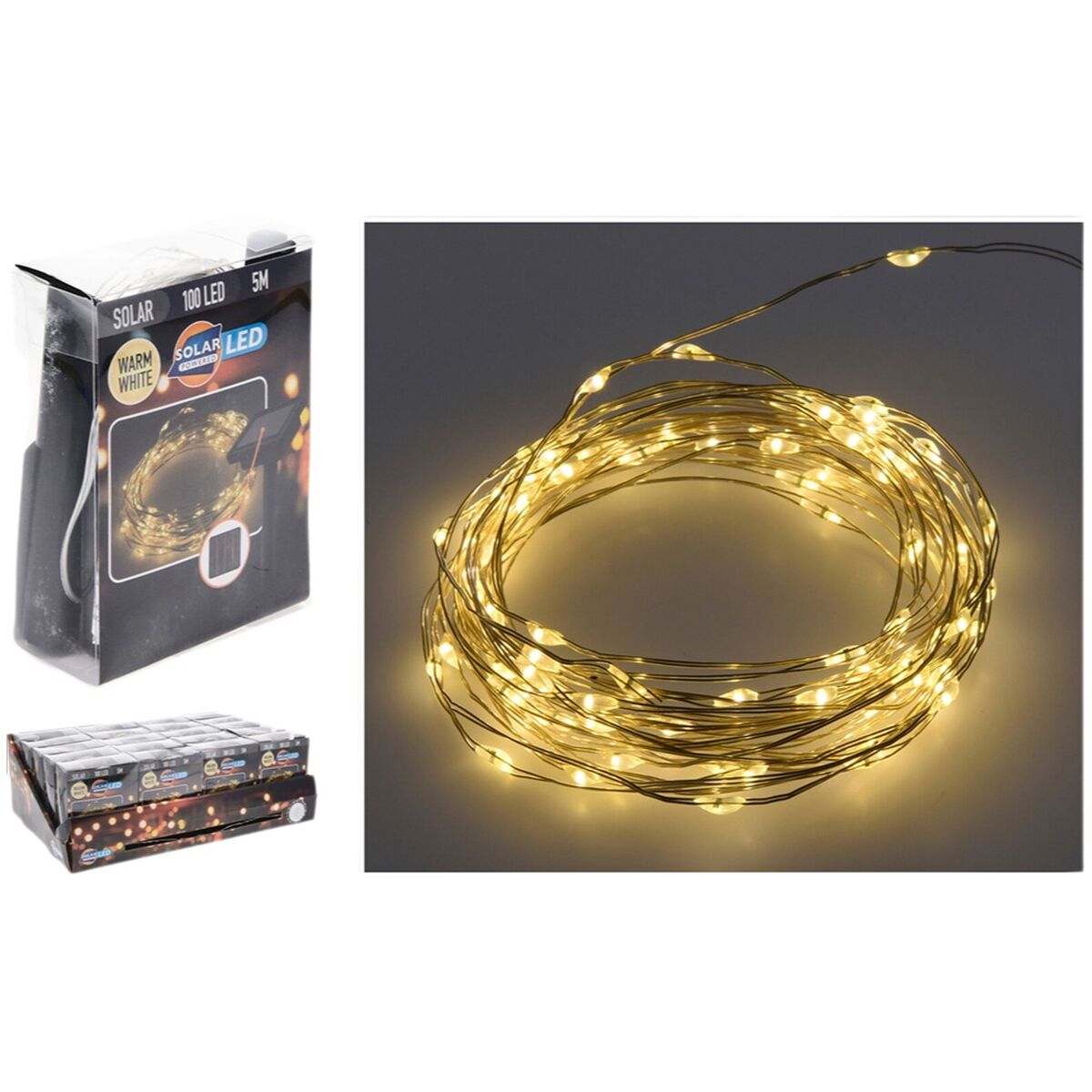 Guirnalda de Luces LED Lifetime 7 m Blanco Cálido 2 m Solar 2 S7924470_1