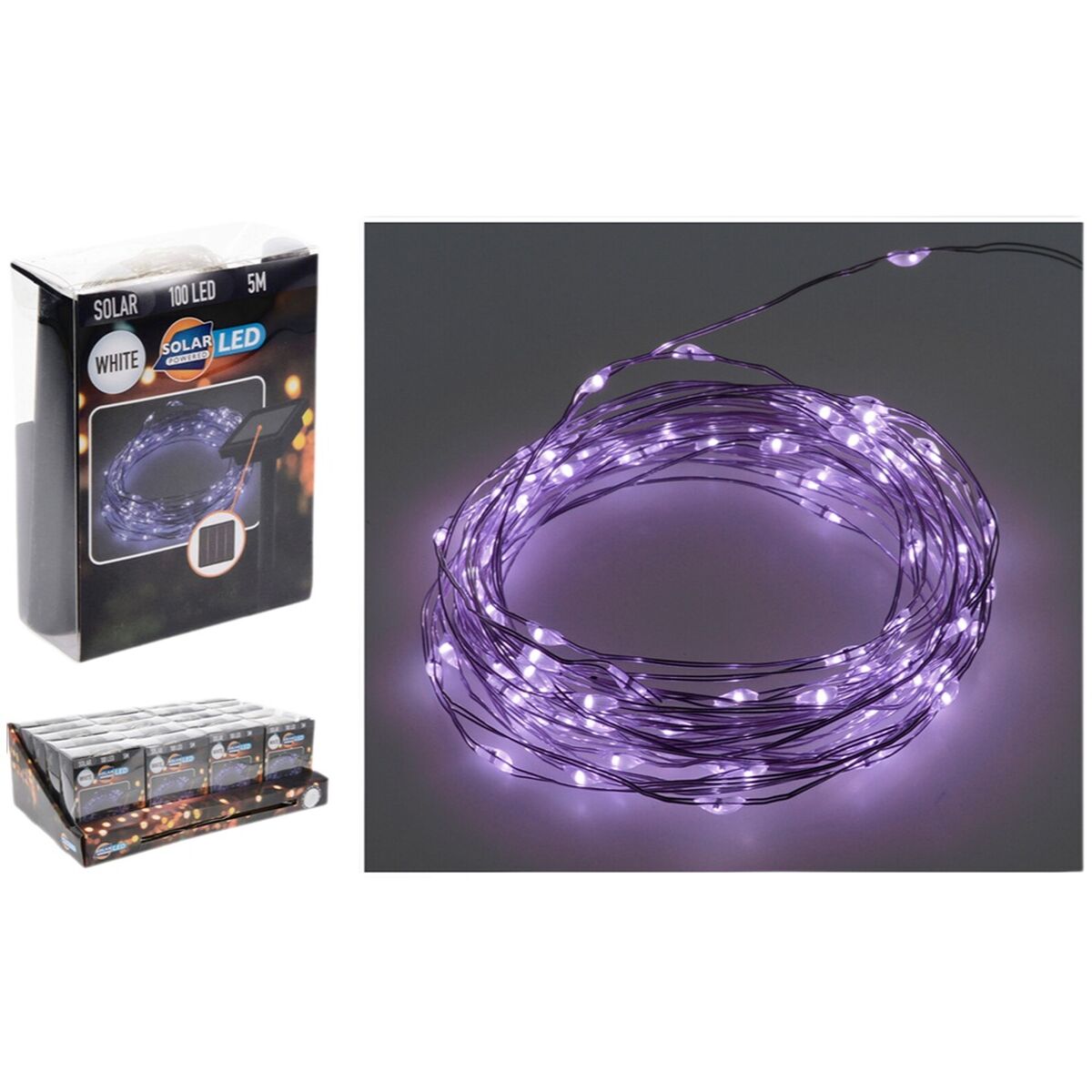 Guirnalda de Luces LED Lifetime Violeta 7 m 2 m Solar 2 S7924472_1