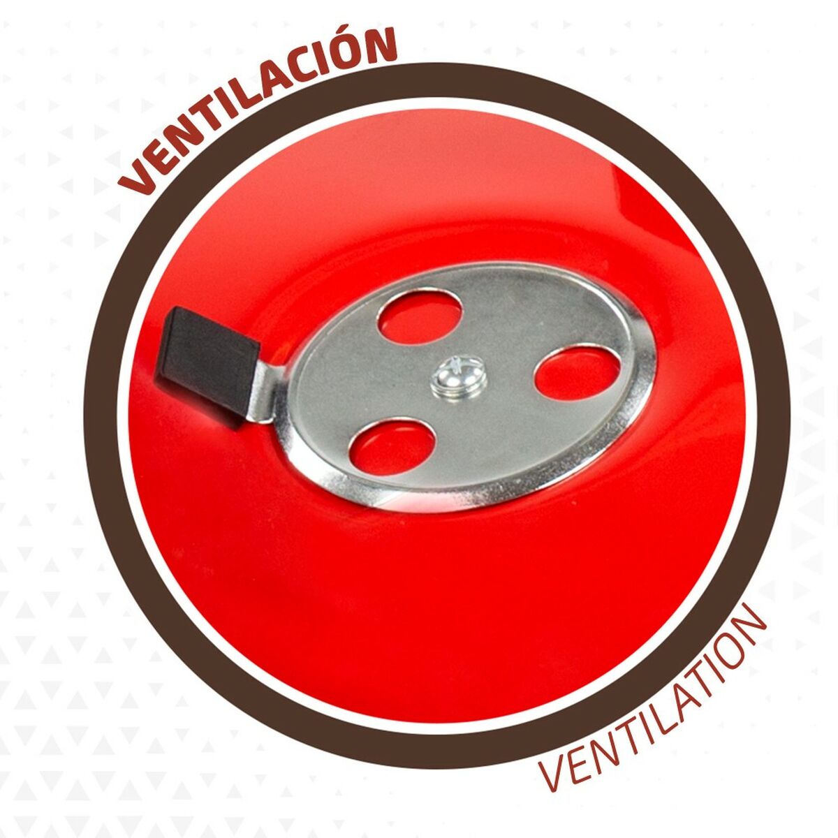 Barbacoa Portátil Aktive Metal esmaltado Ø 36 cm 36 x 44 x 36 cm (4 Unidades) Rojo 5 S8901051_4