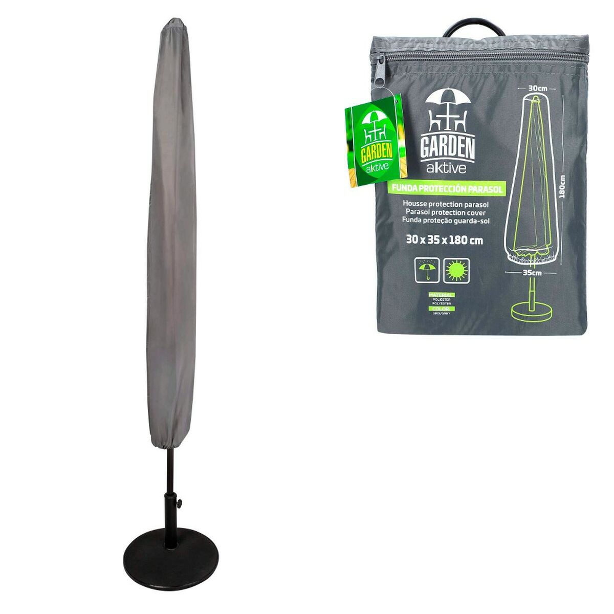 Funda para Sombrilla Aktive 30 x 180 x 35 cm (6 Unidades) 3 S8901273_2