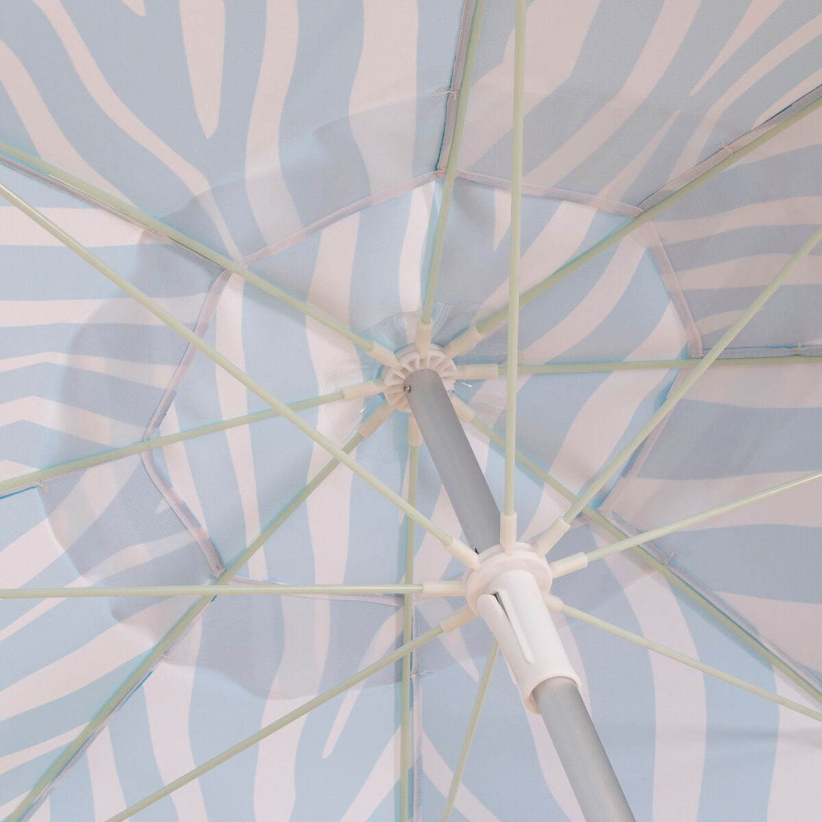 Sombrilla de playa Aktive Azul 200 x 195 x 200 cm (6 Unidades) 5 S8906170_4