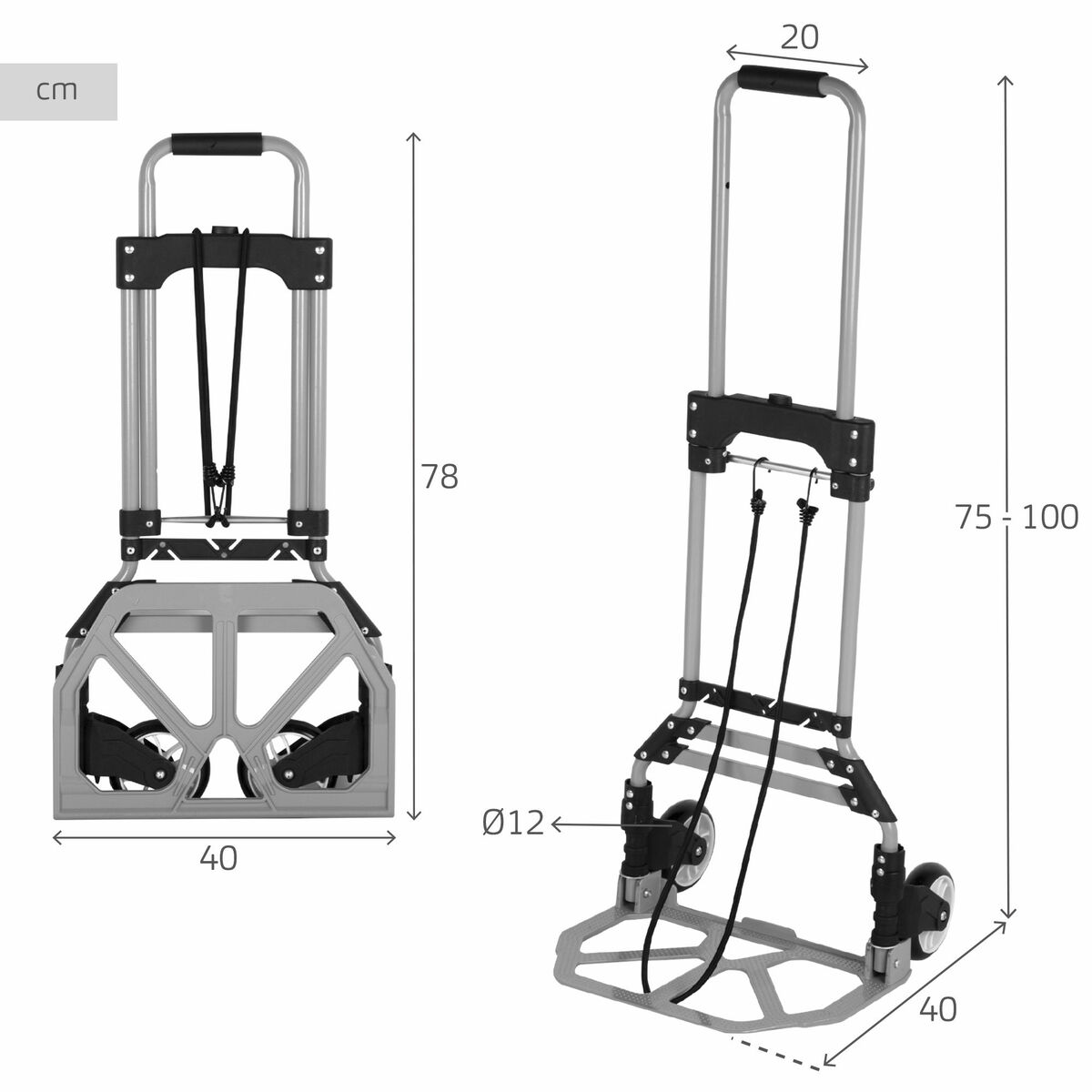 Carro Multiusos Aktive 40 x 100 x 40 cm (2 Unidades) 5 S8906382_4