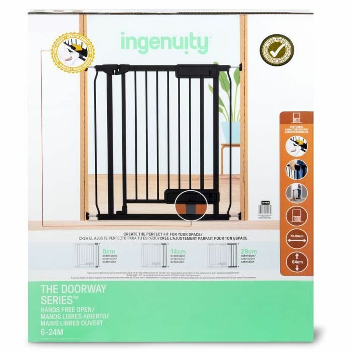 Barrera de seguridad Ingenuity Negro 73-80 cm 3 S71022470_2