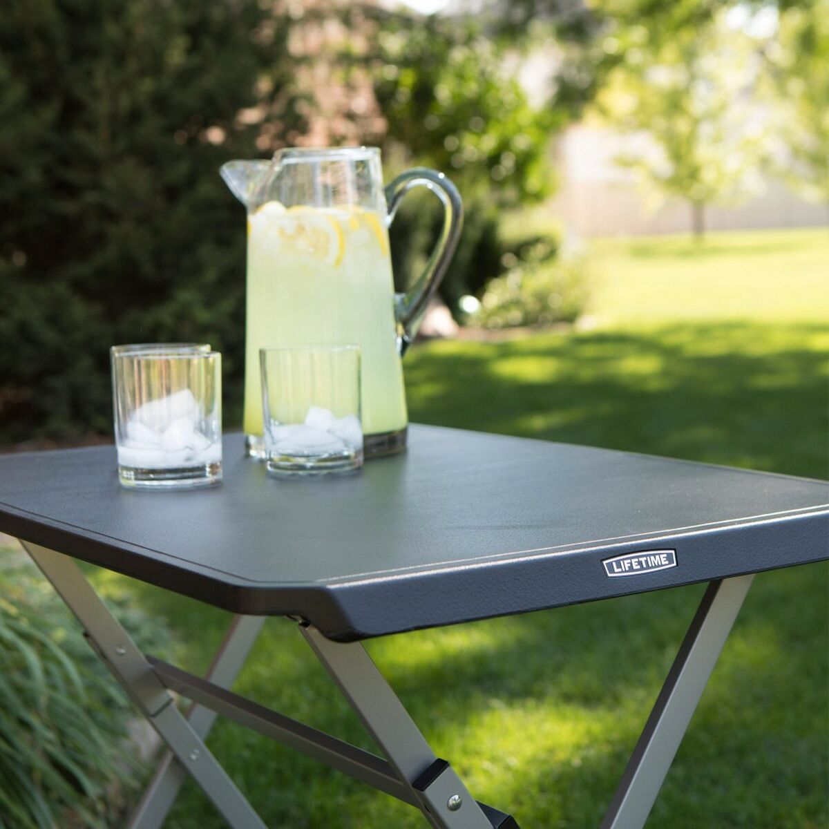 Mesa auxiliar Lifetime Negro 75 x 66 x 50,5 cm Acero Plástico 5 S8901373_4