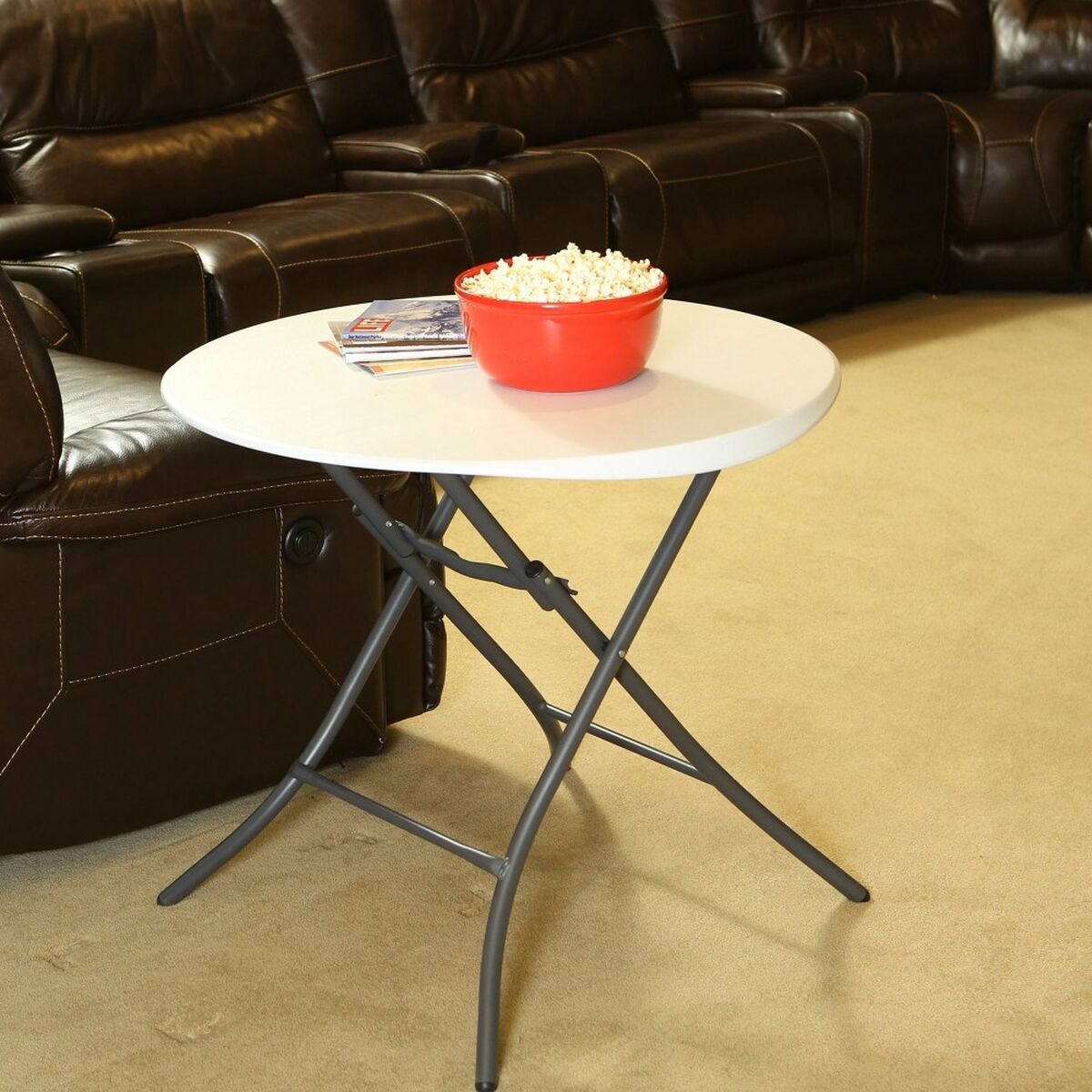 Mesa auxiliar Lifetime Blanco 83,5 x 73,5 x 83,5 cm Acero Plástico 5 S8901358_4