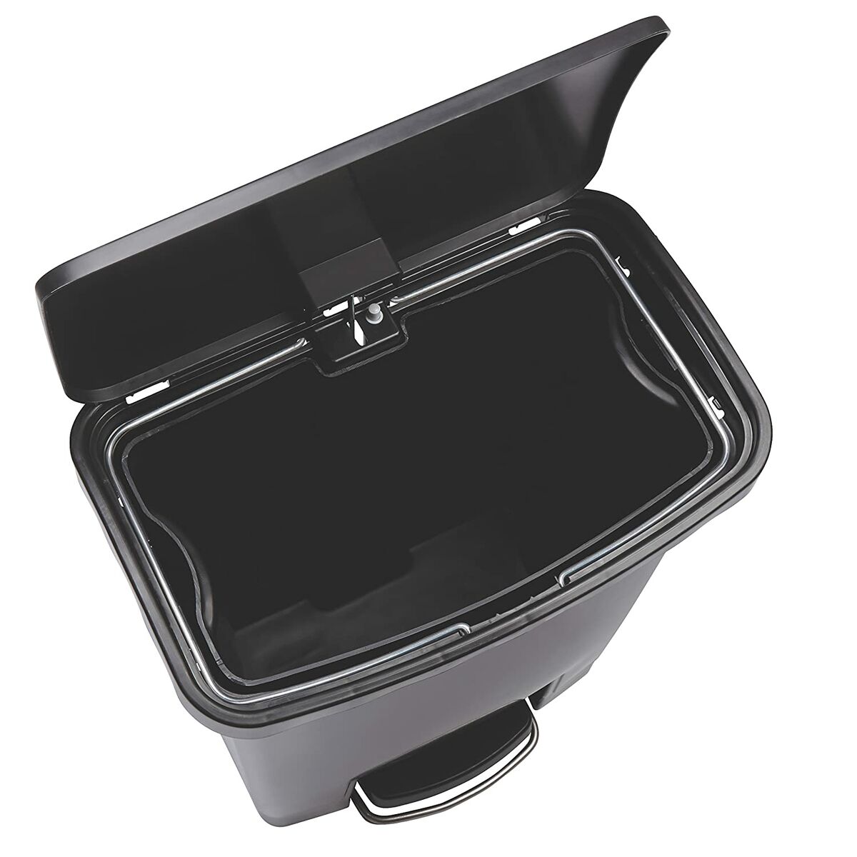 Cubo para la Basura Rubbermaid TAPA BASCULANTE Blanco Negro Plástico 25 L 5 S7607010_4