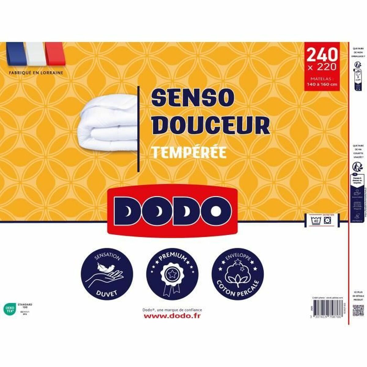 Relleno Nórdico DODO SENSO DOUCEUR Blanco 350 g/m² 220 x 240 cm 2 S71021574_1