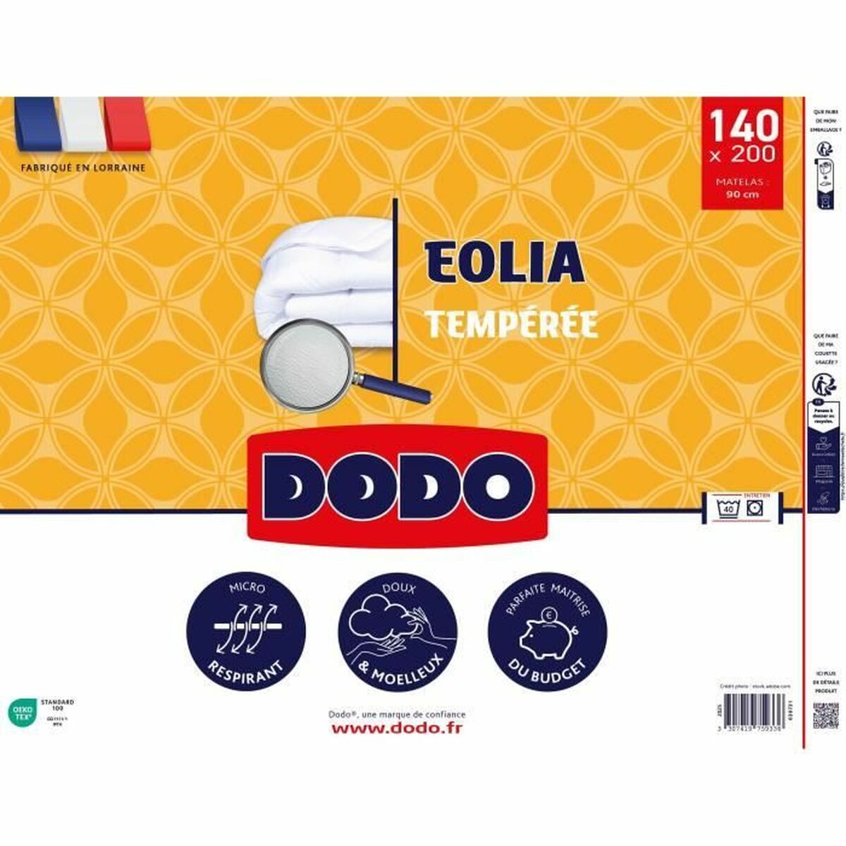 Relleno Nórdico DODO EOLIA Blanco 300 g/m² 140 x 200 cm 2 S71021581_1