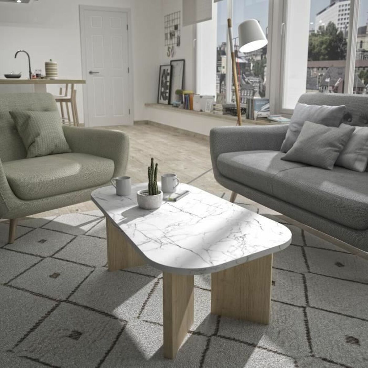 Mesa de Centro Blanco 105 x 58 x 39 cm 2 S71008293_1