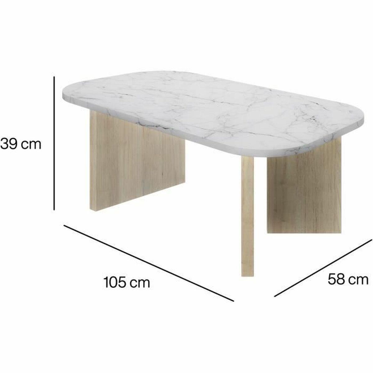 Mesa de Centro Blanco 105 x 58 x 39 cm 4 S71008293_3