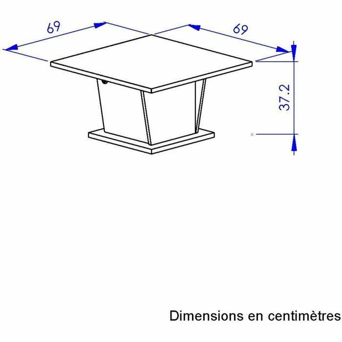 Mesa de Centro Diagone Blanco Roble 69 x 69 x 38 cm 3 S71019503_2