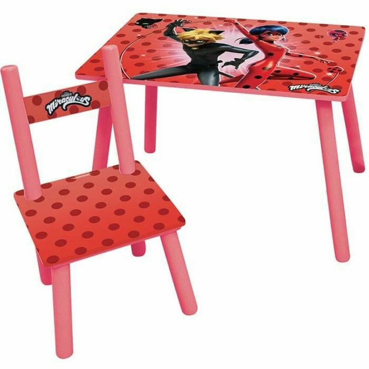 Conjunto de Mesa y Sillas para Niños Fun House Ladybug 1 S7175777_0