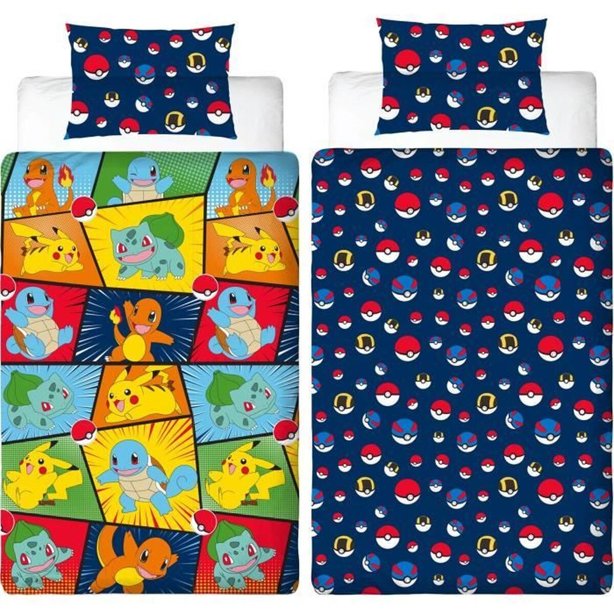 Juego de funda nórdica Pokémon 25 x 5 x 29 cm Multicolor Cama de 140 2 Piezas 1 S71025512_0
