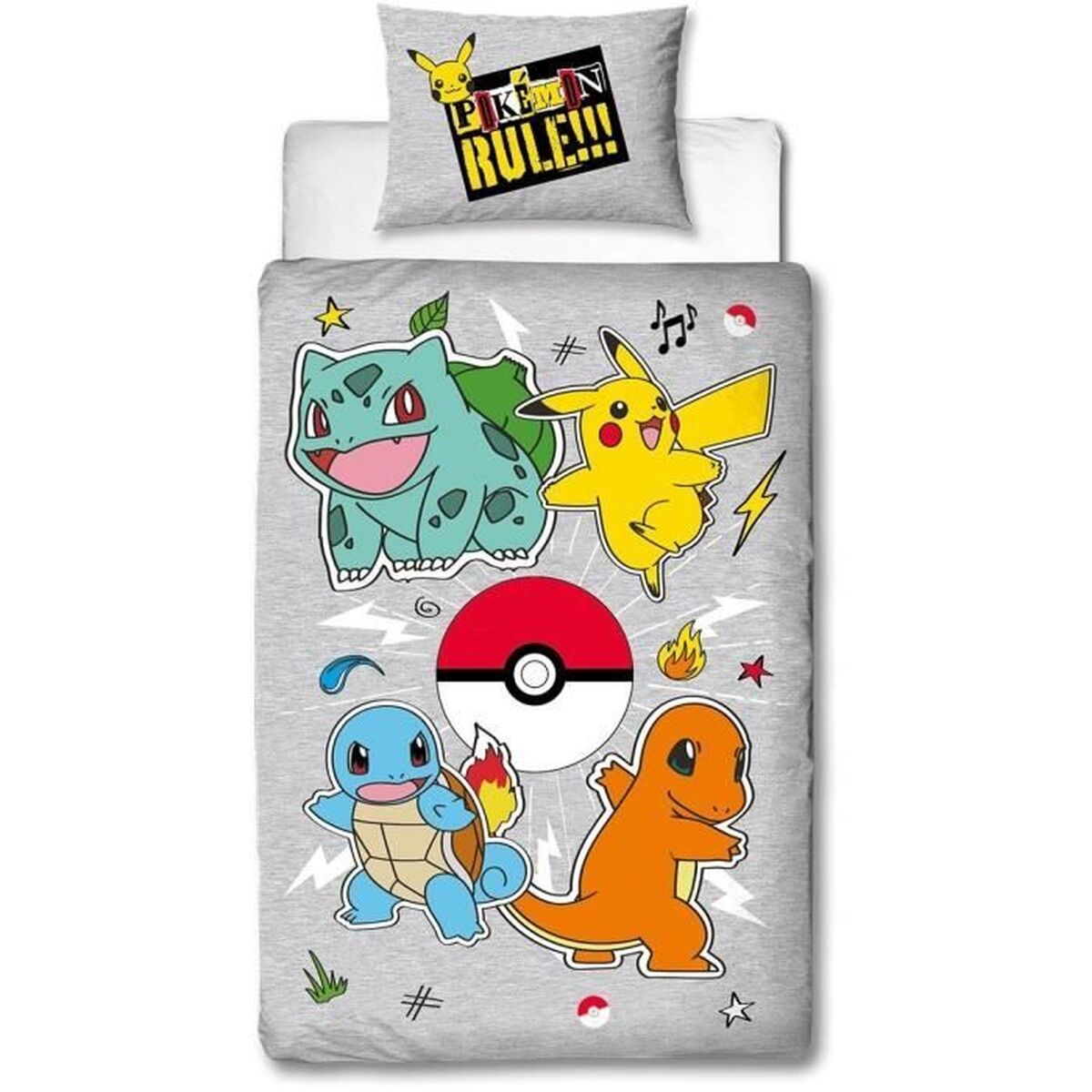 Juego de funda nórdica Pokémon Gris Cama de 140 2 Piezas 2 S71025147_1