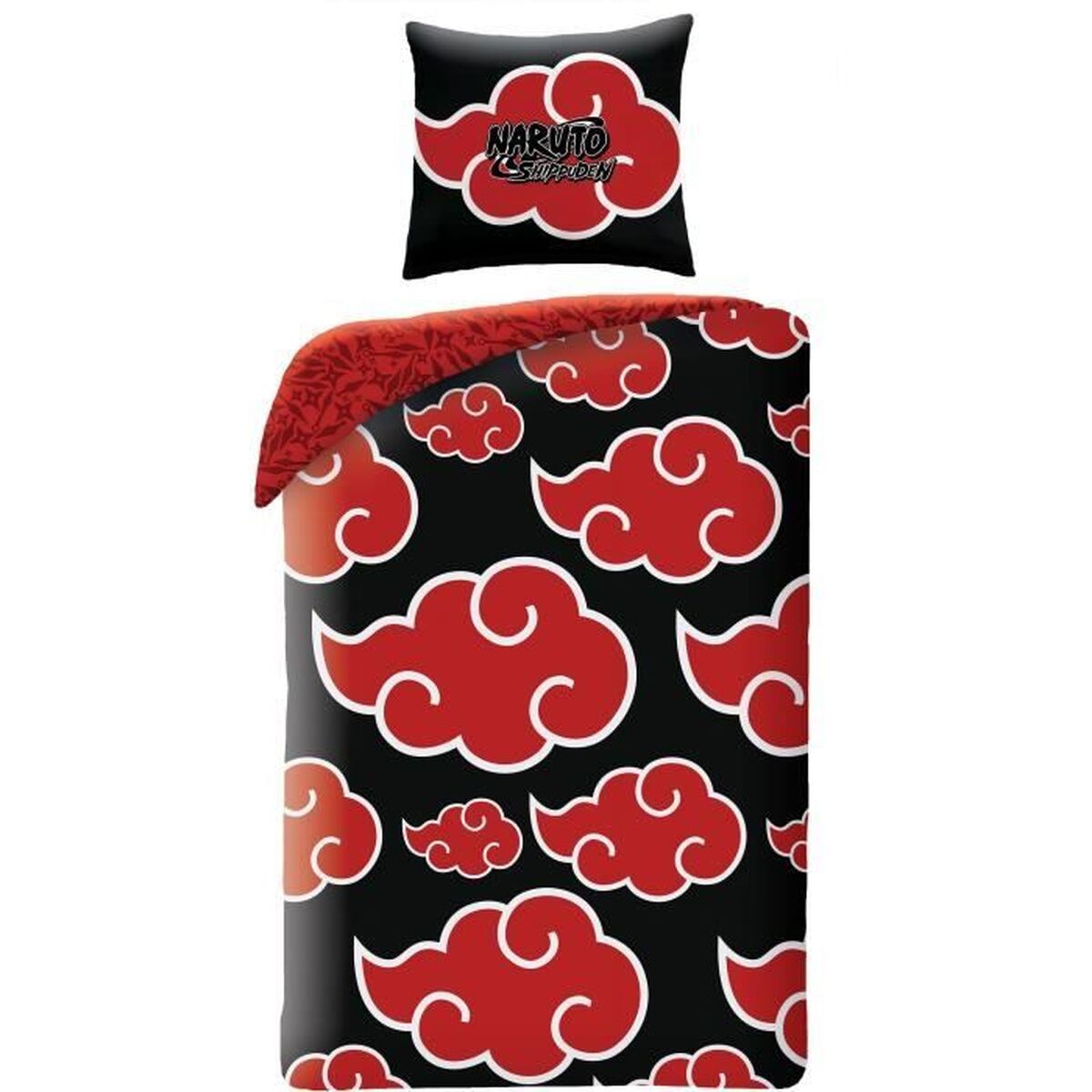 Juego de funda nórdica Naruto 25 x 4 x 30 cm Negro Rojo Cama de 140 2 Piezas 1 S71025185_0