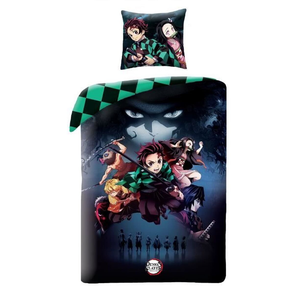 Juego de funda nórdica Demon Slayer 25 x 5 x 30 cm Multicolor Cama de 140 2 Piezas 1 S71025145_0