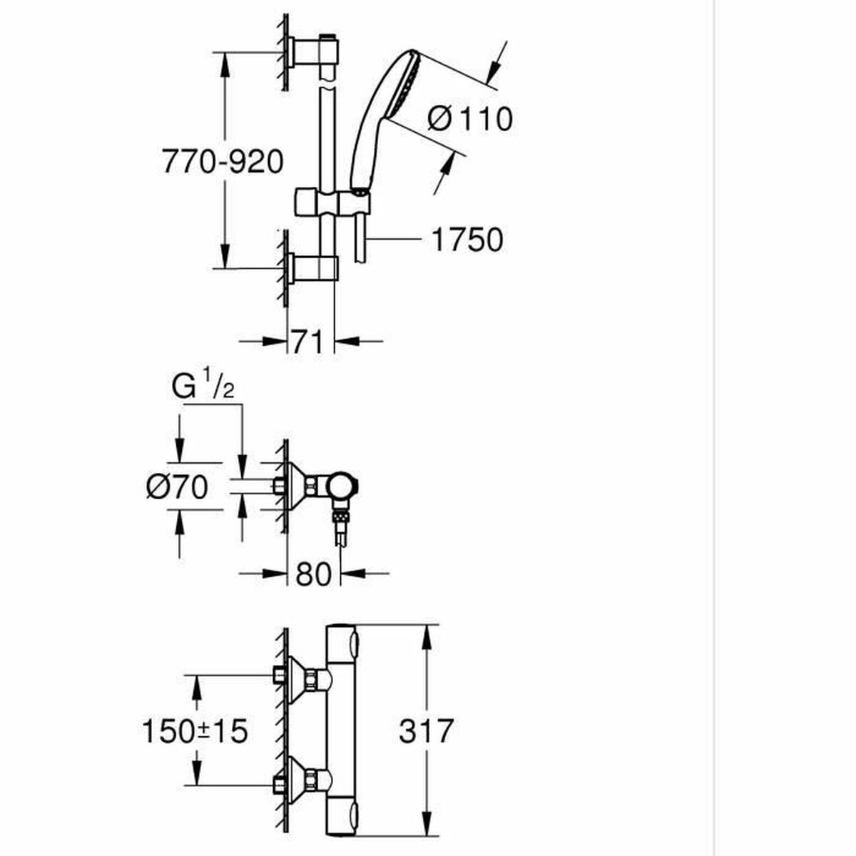 Columna de Ducha Grohe 16 S71021085_15