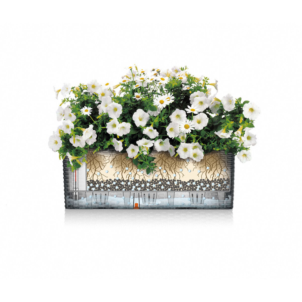 Maceta Lechuza Blanco Negro Polipropileno 4 S71018822_3