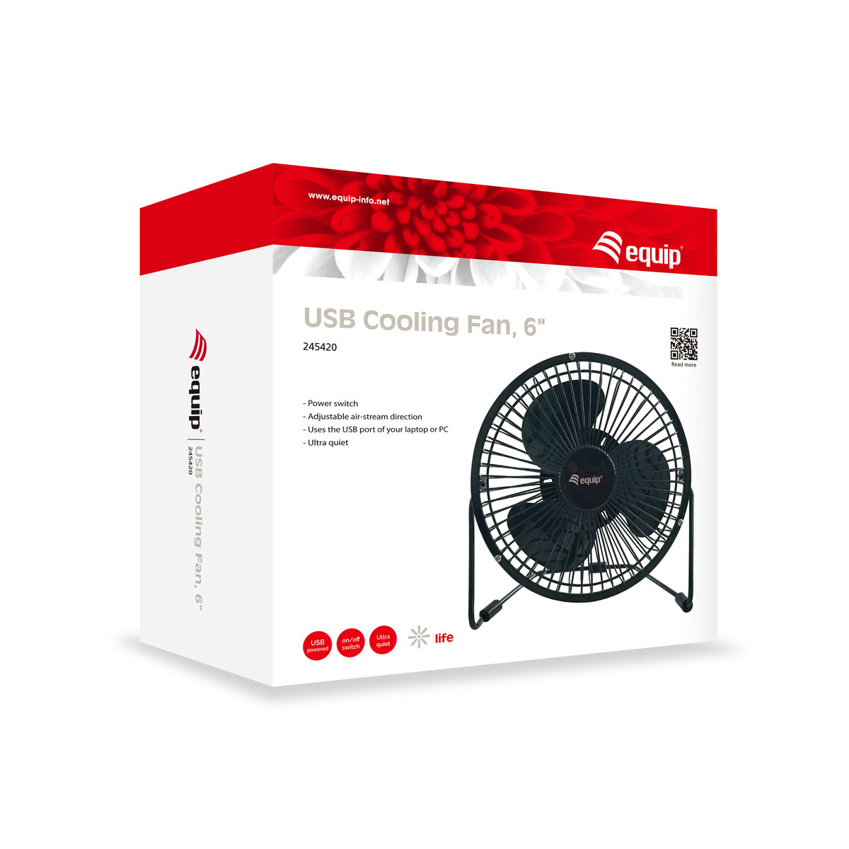 Ventilador de Sobremesa Equip Negro 6" 3 S8405872_2