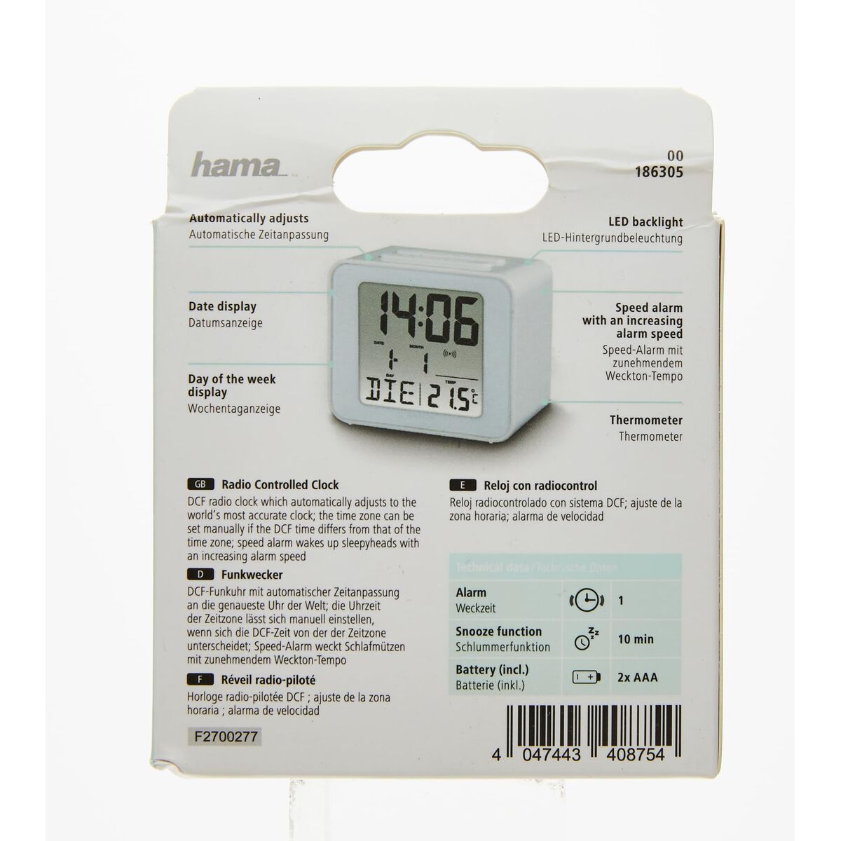 Reloj Despertador Hama 00186305 Blanco 9 S7613504_8