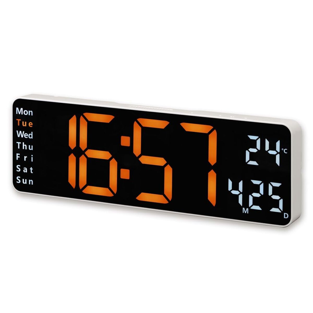 Reloj de Pared con Termómetro Hama 00222224 Blanco Negro Plástico 7 S7613503_6