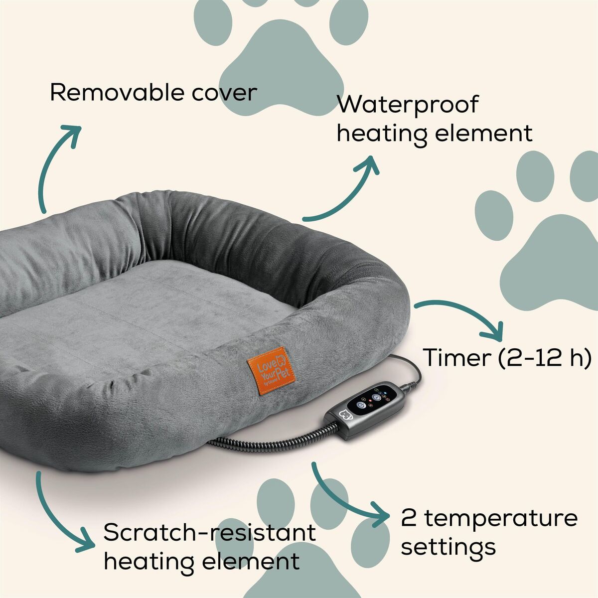 Cama para Perro Beurer PP250 KIRA Gris 4 S7613257_3